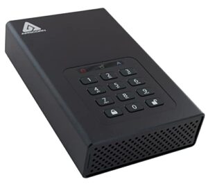 apricorn 16tb aegis padlock dt 256-bit encrypted usb 3.0 hard drive (adt-3pl256-16tb)