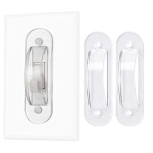 lisol wall switch guards plate covers child safety security home decor (2 pack), clear - keeps light switch on or off prevent accidental device turn on or off