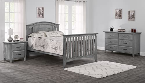 Oxford Baby Willowbrook 4-in-1 Convertible Crib, Graphite Gray, GreenGuard Gold Certified