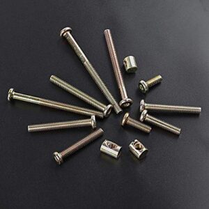 Crib Screws and Bolts Replacement Hardware Kit - Baby Bed Screws 85mm 75mm 70mm 55mm 50mm 45mm 40mm 30mm 20mm 16mm M6 Replacement Bolts Barrel Nuts for Baby Toddler Bed Crib Furniture