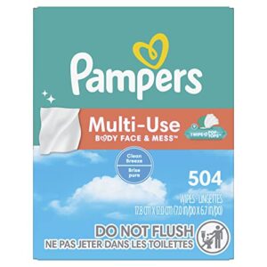 pampers baby wipes multi-use clean breeze 9x pop-top packs 504 count