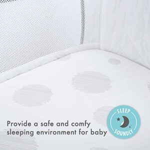 Papablic Waterproof Bassinet Fitted Sheet, 100% Jersey Knit Cotton, Compatible with Papablic & Mika Micky Bedside Sleeper