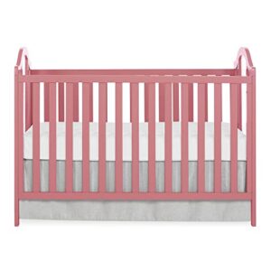 Dream On Me Pacific Acrylic Convertible Crib In Rose, Greenguard Gold Certified, Made Of Durable And Sustainable Pinewood, Three Mattress Height Settings