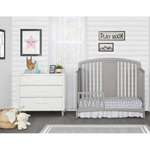 Dream On Me Arc 4-In-1 Convertible Crib In Silver Grey Pearl, Greenguard Gold Certified, Three Mattress Height Settings, Made Of Sustainable Pinewood