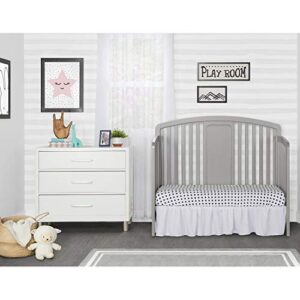 Dream On Me Arc 4-In-1 Convertible Crib In Silver Grey Pearl, Greenguard Gold Certified, Three Mattress Height Settings, Made Of Sustainable Pinewood