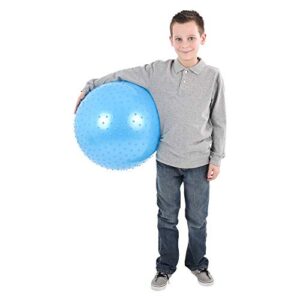 Bedwina Big Knobby Balls - (Pack of 5) 18 Inch Fun Bouncy Balls for Toddlers and Kids – Plus Added Hand Air Pump, Great for Tactile Sensory Balls, Spiky Stress Ball, Fidget Toys, and Party Favors