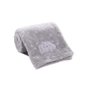 crevent 30''x40'' cute cozy fluffy warm baby blanket for boys infants toddlers' bedding crib cot stroller, baby shower birthday newborn's gift - grey cloud