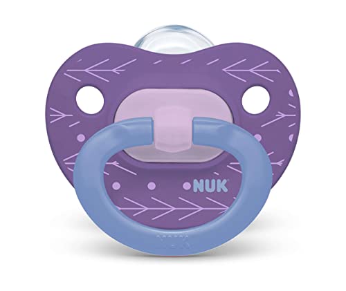 NUK Orthodontic Pacifiers, Girl, Pink, 18-36 Months, (pack of 2)