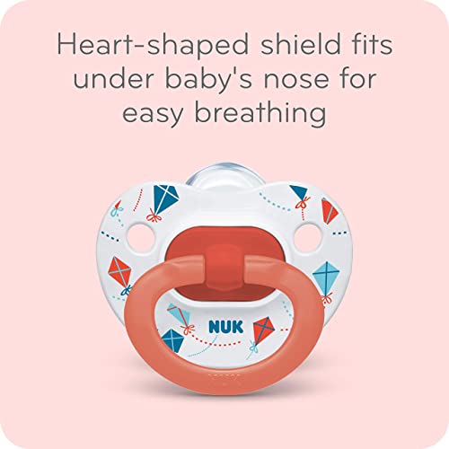 NUK Orthodontic Pacifiers, Girl, Pink, 18-36 Months, (pack of 2)