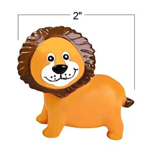 ArtCreativity Vinyl Zoo Animals, Pack of 12 Assorted Squeezable Toys, Safari Birthday Party Favors for Kids, Fun Bath Tub and Pool Toys for Children, Educational Learning Aids for Boys and Girls