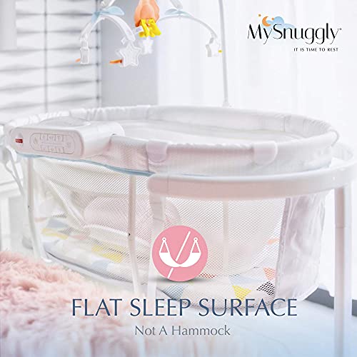 MySnuggly Newborn Bassinet Insert for Soothing Motions Bassinets | Patented Safe Real Cuddling Feeling for Better Sleep