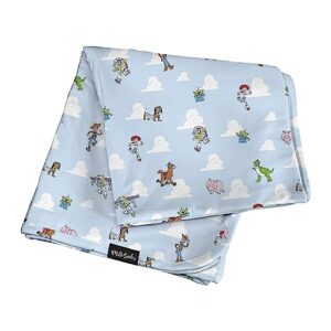 milk snob disney pixar toy story baby boy and girl swaddle blanket, soft receiving, security bed and play blanket, toddler and infant baby bedding registry and shower gifts, newborn essentials, 35x35