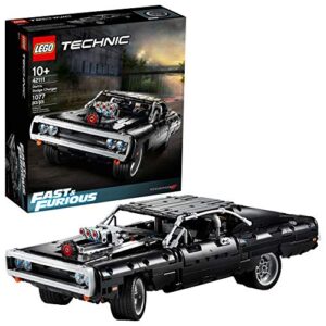 lego technic fast & furious dom's dodge charger 42111 building toy - racing car model building kit, iconic movie inspired collector's set, gift idea for kids, teens, and adults ages 10+