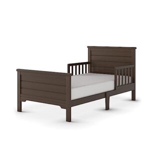 forever eclectic woodland flat top toddler bed, brushed truffle