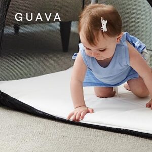 Guava Lotus Travel Crib Sheet | 100% Cotton Fitted Sheet with Manufacturer-Approved Fit | Soft & Breathable Crib Sheet for Your Baby's Comfort | Unisex Sheet for Infants and Toddlers