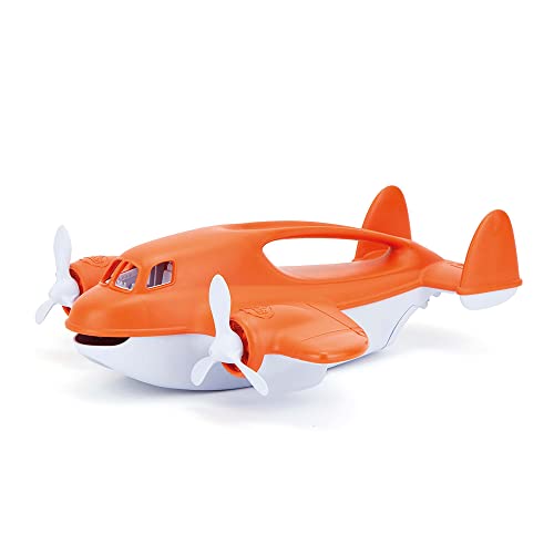 Green Toys Fire Plane - Pretend Play, Motor Skills, Kids Bath Toy Vehicle. No BPA, phthalates, PVC. Dishwasher Safe, Recycled Plastic, Made in USA.