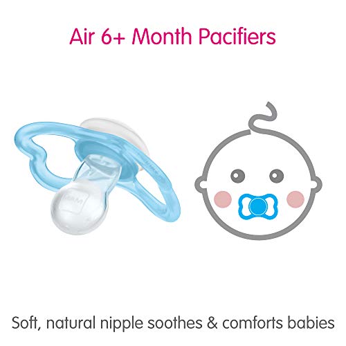 MAM Air Night & Day Baby Pacifier, For Sensitive Skin, Glows in the Dark, 3 Pack, 6-16 Months, Unisex,3 Count (Pack of 1)