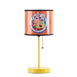 spongebob stick table kids lamp with pull chain,metal, themed printed decorative shade