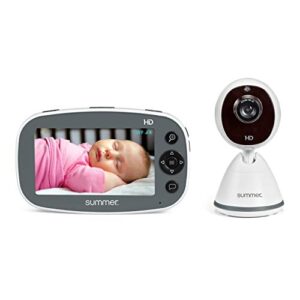 summer pure hd 4.5” color video baby monitor – 3-level digital zoom baby monitor with 12x more pixels – features digital image steering, night vision, lullabies, white noise, temp display, and more