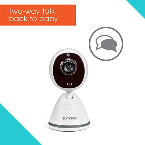 Summer Pure HD 4.5” Color Video Baby Monitor – 3-Level Digital Zoom Baby Monitor with 12x More Pixels – Features Digital Image Steering, Night Vision, Lullabies, White Noise, Temp Display, and More