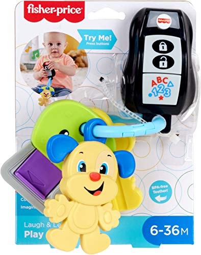 Fisher-Price Laugh & Learn Baby To Toddler Toy Play & Go Keys With Lights & Music For Pretend Play Ages 6+ Months