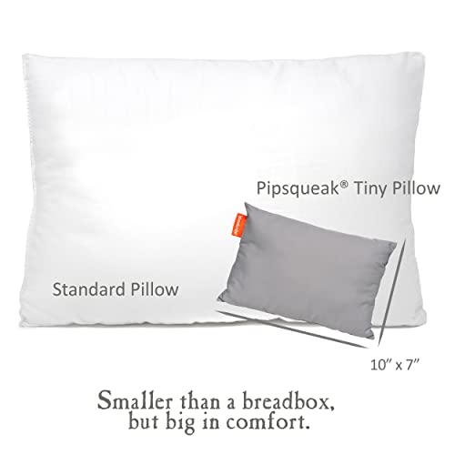 Urban Infant Pipsqueak Small Pillow - Mini 11x7 - Tiny Pillow for Travel, Dogs, Kids and Chairs - Gray