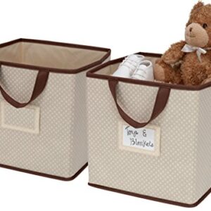 Delta Children 12Piece Foldable Storage Cubes/Bins, Beige