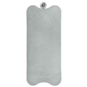 ubbi cushioned non-slip bath mat for baby, powerful suction cups, baby bathtub time essentials, gray