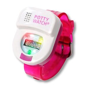 we're the original potty watch, we remind your kiddo it's time to go, pink