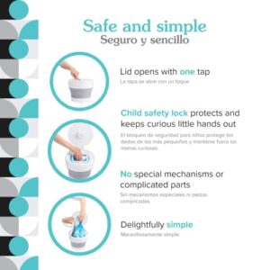 PurePail Go Portable Diaper Pail — White — Superior Odor Control with No Added Fragrance — Collapses for On-The-Go — Compact & Space-Saving