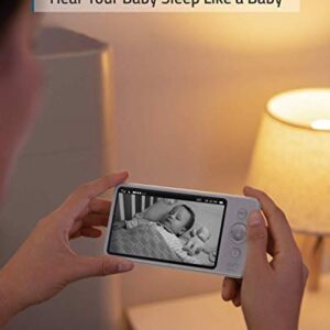 Video Baby Monitor, eufy Security Video Baby Monitor with Camera and Audio, 720p HD Resolution, Ideal for New Moms, 5 inch Display, 110° Wide-Angle Lens Included, Night Vision(Renewed)