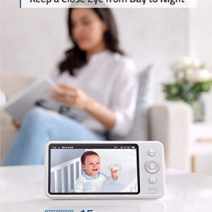Video Baby Monitor, eufy Security Video Baby Monitor with Camera and Audio, 720p HD Resolution, Ideal for New Moms, 5 inch Display, 110° Wide-Angle Lens Included, Night Vision(Renewed)