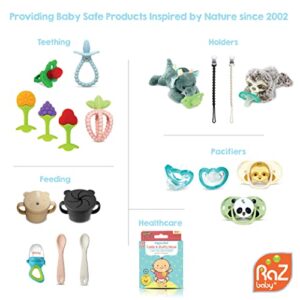 RaZbaby RaZbuddy JollyPop Pacifier Holder w/Removable Baby Pacifier - 0m+ - BPA Free - (Sloth)