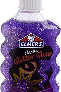 Elmers Liquid Purple Glitter Glue, Washable, 6 Ounces, Great for Making Slime (3 Pack)
