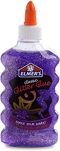 Elmers Liquid Purple Glitter Glue, Washable, 6 Ounces, Great for Making Slime (3 Pack)