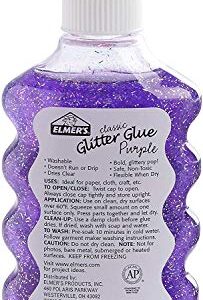 Elmers Liquid Purple Glitter Glue, Washable, 6 Ounces, Great for Making Slime (3 Pack)