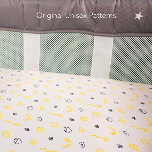 Luvberries 100% Organic Cotton Bassinet Sheets (Set of 2) for The Guava Lotus Travel Bassinet - Baby and Newborn, Fitted Bassinet Sheets, for Boys & Girls (Day and Night)