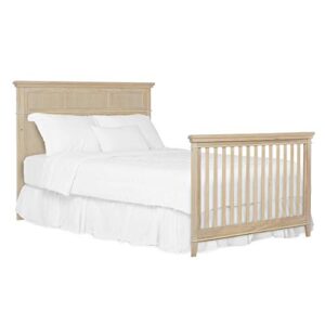 Dream On Me Dover 4-In-1 Convertible Crib In Vintage White Oak, Three Mattress Height Settings, Fixed Stationary Side Rails, Wooden Furniture For Nursery, Bedroom