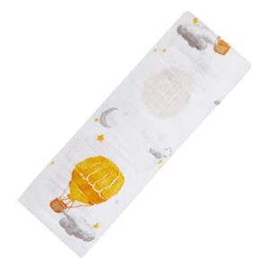 Malabar Baby Certified Organic Swaddle Blanket | Luxurious Cotton Muslin Blankets for Girls & Boys | Baby Receiving Swaddles for Newborns & Infants | Unique Shower Gift (Hot Air Balloon)