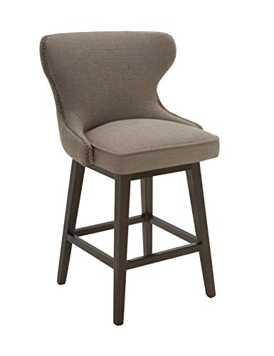 Amazon Brand – Stone & Beam Louise Memory Swivel Counter-Height Barstool, 38.2"H, Slate