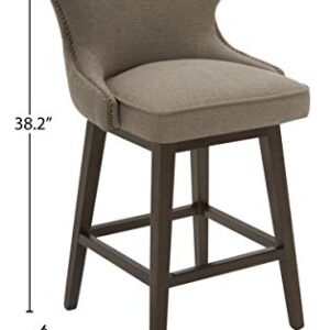 Amazon Brand – Stone & Beam Louise Memory Swivel Counter-Height Barstool, 38.2"H, Slate