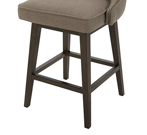 Amazon Brand – Stone & Beam Louise Memory Swivel Counter-Height Barstool, 38.2"H, Slate