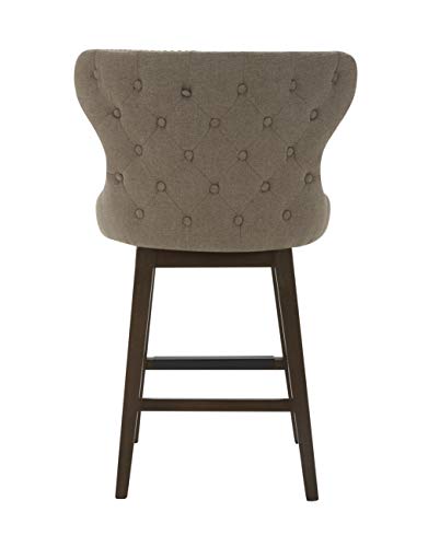 Amazon Brand – Stone & Beam Louise Memory Swivel Counter-Height Barstool, 38.2"H, Slate