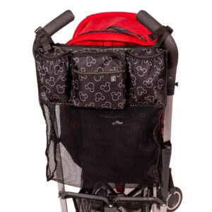disney baby by j.l. childress cups 'n cargo universal stroller organizer & accessory, mickey black