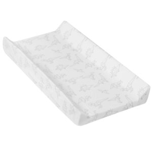 Andi Mae Changing Pad Cover - Grey Dinosaurs -100% Jersey Cotton - Fits Standard Changing Pads