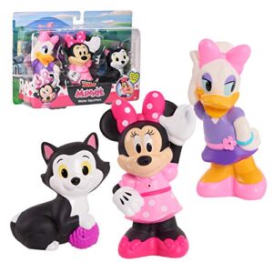 disney junior minnie mouse 3-pack bath toys, figures include minnie mouse, daisy duck, and figaro, amazon exclusive, by just play