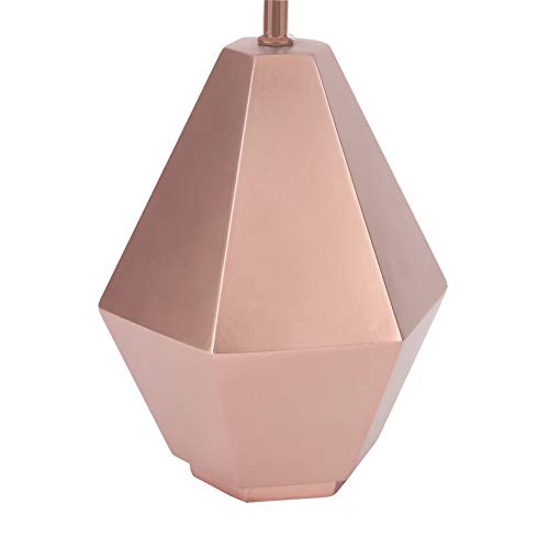 Lambs & Ivy Rose Gold Modern Hexagon Nursery Lamp with Shade & Bulb