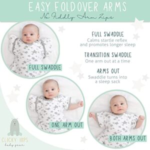 Swaddle Sack with Arms Up, Allows Babies Hips to Move Freely, fits Newborn Babies 0-6 Months, 8-18 lbs, Arms in/Out Transition Swaddle Sack, Baby Sleep Sack, Organic Cotton