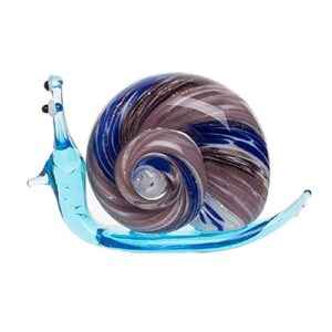 beachcombers b22477 multi swirl snail glass art, 2.56-inch length