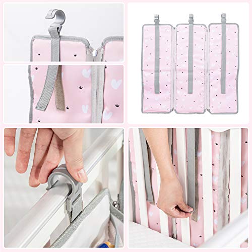 Orzbow 3-in-1 Nursery Organizer and Baby Diaper Caddy | Hanging Diaper Organization Storage for Baby Essentials | Hang on Crib, Changing Table or Wall (Pink)